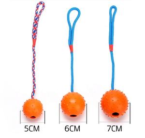 Cane interattivo giocattolo palla su una corda di gomma dura resistente rimorchiatore di guerra cane da masticare giocattolo - Product Image 2