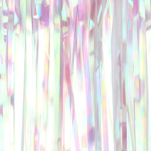 Rifornimenti del partito Sfondo Decorazione <span class=keywords><strong>Arcobaleno</strong></span> Metallic Fringe Iridescente Foglio di Tenda - Product Image 2