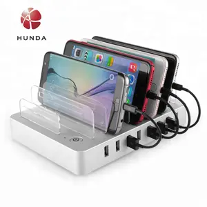 Port Usb Charger Station Hot Sale Universal Multiple USB Charger 8 Port Mobile Phone Docking 8 Usb Qc3.0 Docking Station With 2*qc3.0 Ports 6*5V 2A