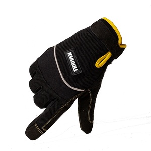 Gants de travail mécaniques flexibles antidérapants noirs, gants d'outils industriels