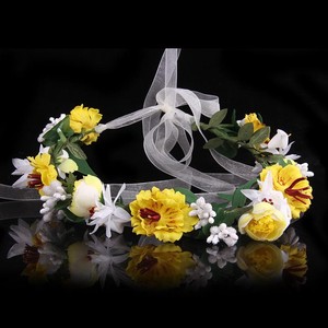 Nouvelle Main Mariée Fleur tissu Couronne mariage diadème bandeau - Product Image 2