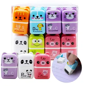 24 PC/BOX Kawaii חמוד גומי מחק ילד מתנה ציוד בית ספר חומר