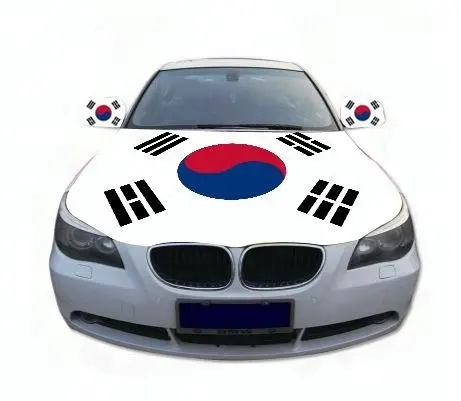 Venda quente preço de fábrica personalizado coreia bandeira do carro capuz do motor capa de carro bonnet bandeira