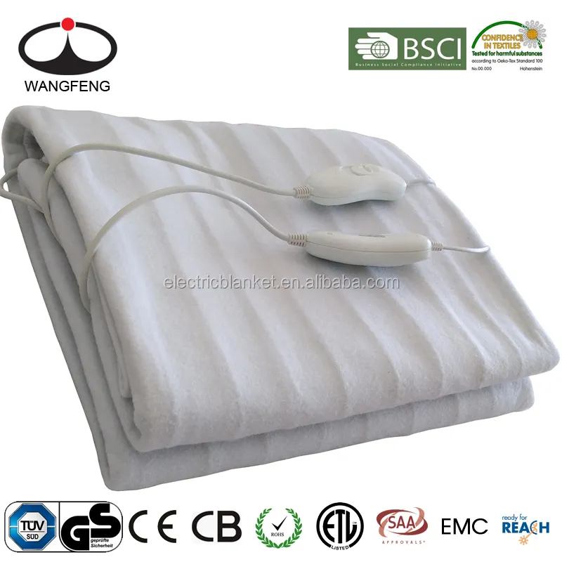 Dual Control King Size Electric Blanket Heated Bed Warm