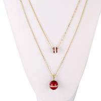 S-291 Xuping plaqué ensemble de bijoux or mode Simple indien pour les femmes perle conception Bracelet collier deux pièces or ensemble de bijoux