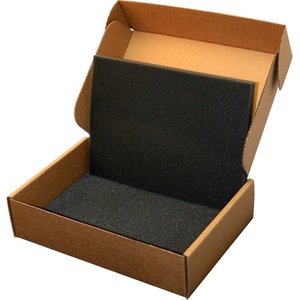 Medium large big brown corrugated cardboard phone notebook laptop shipping box custom logo with foam insert for laptop shipping