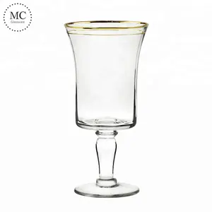 סיטונאי זהב להקת עיצוב יין זכוכית סט של שמפניה משקפיים אלגנטי זכוכית וstemware