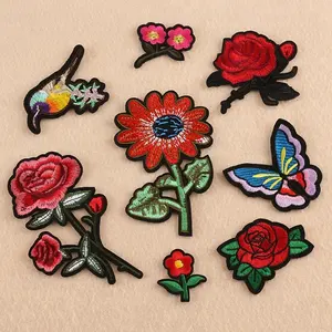 wholesale flowers/butterfly/birds embroidery patches for clothes quilt and blanket