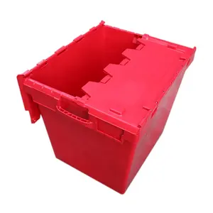 QS Attached Llid Logistics Box Große Kunststoff-Aufbewahrung sbox 148L Nesta ble Plastic Containers Kunststoff-Umzugs kiste