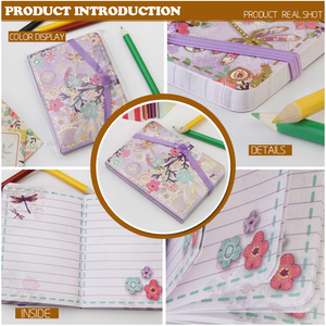 <span class=keywords><strong>2022</strong></span> nouveau journal de notes en papier de bloc-notes décoré de fleurs acryliques violettes écologiques pour les Promotions - Product Image 2