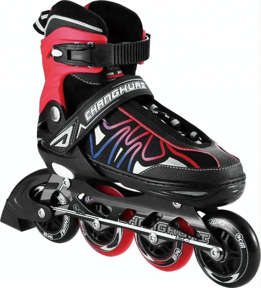 Wholesale Inline skates professional girls kids roller skates adjustable shoes with single flashing wheels