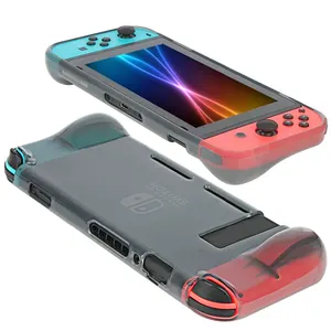 Jogo Acessórios Anti-Scratch Transporte Soft Shell TPU Claro Interruptor de Superfície Caso Capa Protetora Da Pele para Nintendo