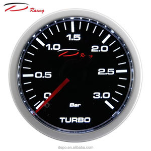 Manomètres de suralimentation turbo mécaniques 52 mm 3 BAR avec LED blanche pour automobile - Product Image 1