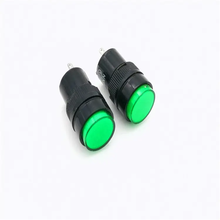 12mm pilot light 10mm mounting hole indicator lamp 12v 24v 220v small electronic signal red green yellow