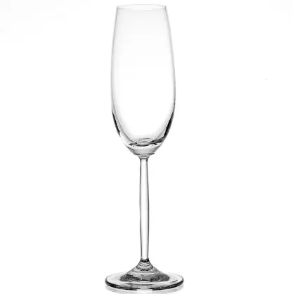 Customized Logo Wedding Crystal Glow Champagne Wine Glass Size