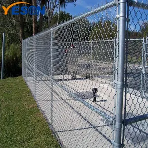 wholesale hot dip galvanized or PVC coated chain link fence per sqm weight