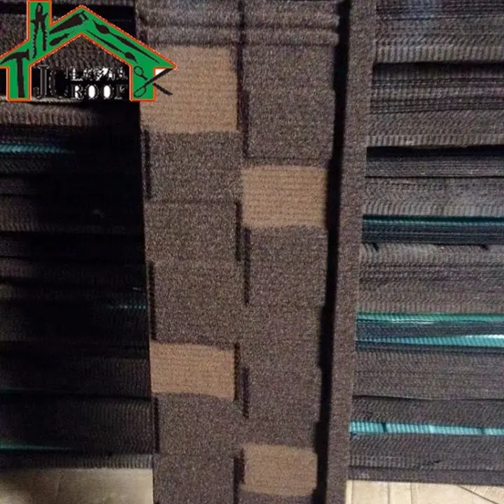 High quality recycled rubber Steel roofing tile / Stone coated metal roof tile construction materials /thatch roofing tile