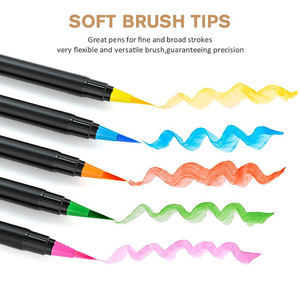 Juego de bolígrafos de pincel Real para pintura de acuarela, rotulador de pincel de nailon Flexible para artistas y principiantes, caligrafía y dibujo - Product Image 5