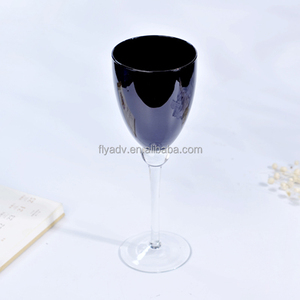 Juegos de Copas de <span class=keywords><strong>Vino</strong></span> <span class=keywords><strong>Tinto</strong></span> Decorativas al por Mayor, Color Negro y Rojo, con Tallo Transparente, Copas de Champán, Copas de <span class=keywords><strong>Vino</strong></span> para Bodas - Product Image 6