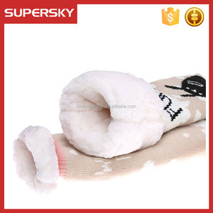 T328 calzini di <span class=keywords><strong>lana</strong></span> da <span class=keywords><strong>donna</strong></span> calzini invernali addensati caldi calzini a pantofola lavorati a maglia da casa - Product Image 5