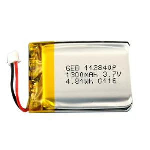 GEB 112840 3.7v 1300mah lipo li ion lítio polímero bateria para rastreador GPS