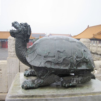 Sculpture de tortue dragon en bronze chinois personnalisée