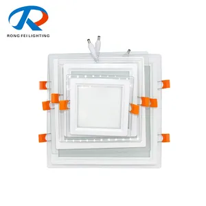Квадратная стеклянная панель высокой яркости, потолочные светодиодные панели