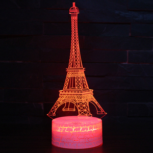 CE certificato 3D lampada da tavolo in acrilico alimentato a batteria lampade Crack ABS Base luce a Led per bambini - Product Image 3