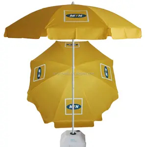 Su geçirmez malzeme şemsiye kumaş açık büyük güneş ile promosyon şemsiye logosu
