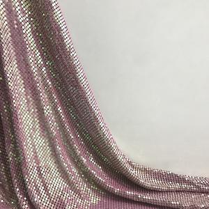 Tela metálica <span class=keywords><strong>de</strong></span> tendencia Tela <span class=keywords><strong>de</strong></span> malla metálica <span class=keywords><strong>de</strong></span> aluminio Rosa iridiscente - Product Image 4