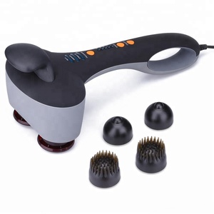 LUYAO-masajeador manual de doble cabezal con cable para cuello, hombros y espalda, masajeador de doble cabezal con calor, LY-606K - Product Image 1