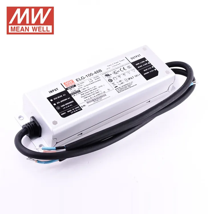 Meanwell ELG-100-48B 100W 48V 2A IP67 Waterproof LED Driver 0-10V Dimmable Power Supply