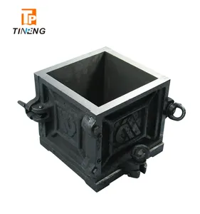 200 150 100mm cast iron 4 part laboratory cube mould