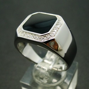 Di alta Qualità Classiche Da Uomo <span class=keywords><strong>Anelli</strong></span> In <span class=keywords><strong>Argento</strong></span> Sterling 925 Dei Monili di Modo Degli Uomini Di Fidanzamento Smalto Nero Anello - Product Image 3