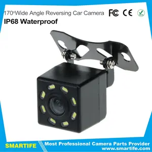 factory direct sales 12v universal adjustable angle plug-in CCD HD big screen navigation dedicated 8LED light back vision ip68 w