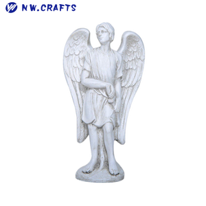 Estatua <span class=keywords><strong>de</strong></span> Ángel Religioso Femenino en Oración, <span class=keywords><strong>de</strong></span> Resina Blanca, Directo <span class=keywords><strong>de</strong></span> Fábrica - Product Image 3