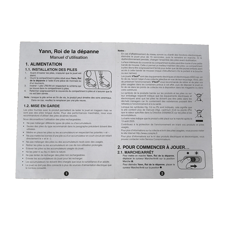 Fullrich Заводская Высококачественная красочная складная бумажная инструкция по эксплуатации