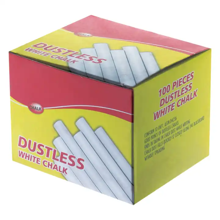 100 Pcs/Box Dustless White Chalk for School Stationery & Office Supply -  AliExpress