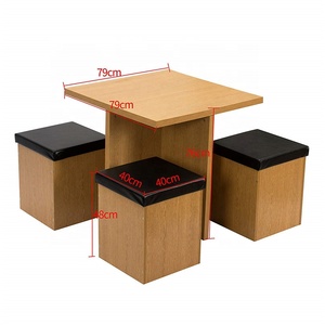 Juego de comedor de tamaño personalizado, muebles de cerezo, <span class=keywords><strong>mesa</strong></span> de comedor de 5 piezas <span class=keywords><strong>con</strong></span> 4 taburetes para comedor - Product Image 2