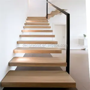 Hoge Kwaliteit Houten Aangepaste Ontwerp Moderne Hout Trap Loopvlak Guangzhou