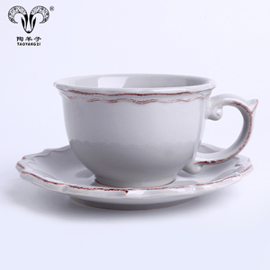 Set di Tazze da Caffè in Ceramica Europea con Piattino, Tazza per Cappuccino <span class=keywords><strong>e</strong></span> Latte, Design Elegante <span class=keywords><strong>e</strong></span> Spesso - Product Image 4