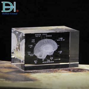3D 레이저 조각 크리스탈 블록에서 마음 두뇌 3D 구조 - Product Image 4