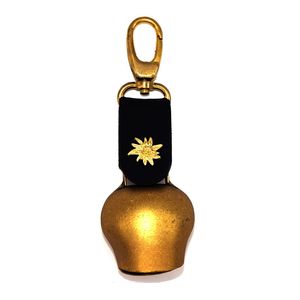 Anahtarlık çan, gerçek deri ile geleneksel İsviçre inek çan - Product Image 2