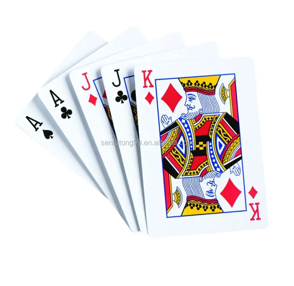 גבוהה באיכות קזינו שחור ליבת נייר פוקר כרטיסי משחק כרטיסי נייר כרטיסי עם סימן אנטי מזויף