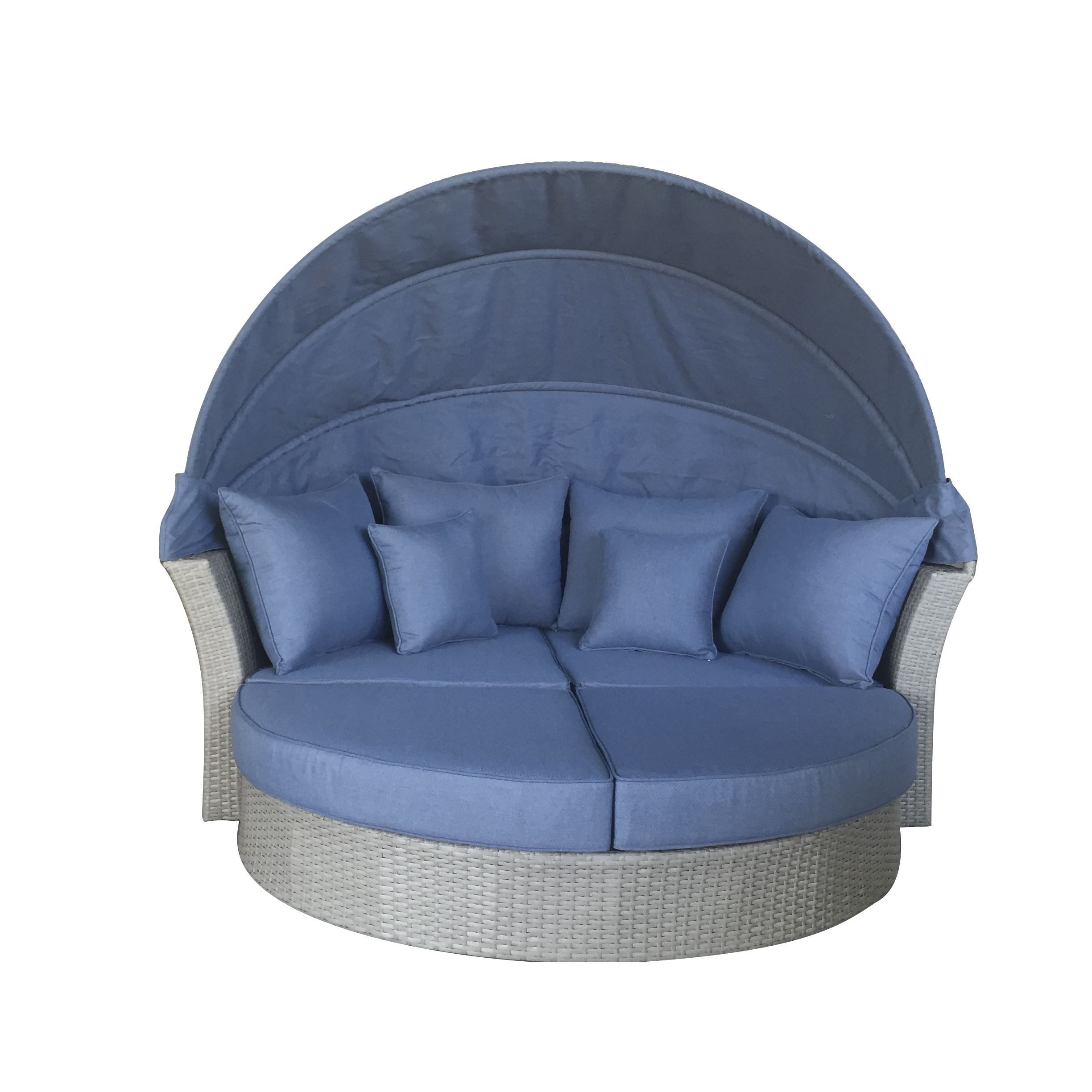 Удобная садовая ротанговая/плетеная уличная садовая мебель, Круглый ротанговый диван