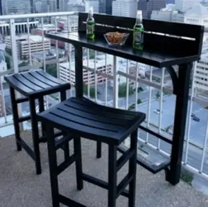 Balkon bar masası ve sandalye bahçe mobilyaları, alüminyum alloybalcony masa tabure seti