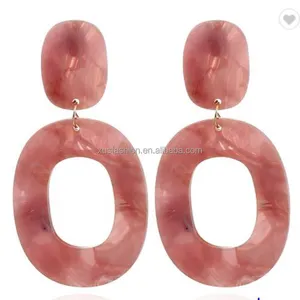 Drop shipping Round Earring Designs Acrylic Geometric Plastic Drop Stud jewelry Earrings er12590