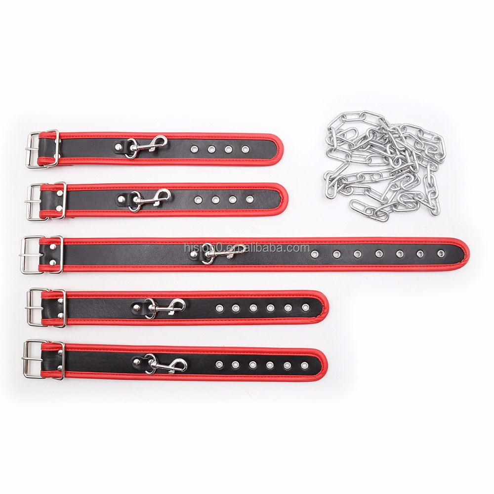 3 种类型选择软温暖SM 可调皮革身体链束缚约束性手铐脚踝袖口带链的脖子袖口| Alibaba.com
