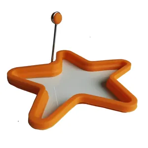 Moule à oeufs frits en silicone en forme de cinq étoiles Accessoires de cuisine bricolage antiadhésifs pour le petit déjeuner et la cuisine