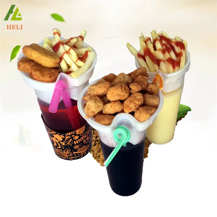 Hot販売Ps材料Disposable Plastic Cup Snack TrayにBeverage Cup